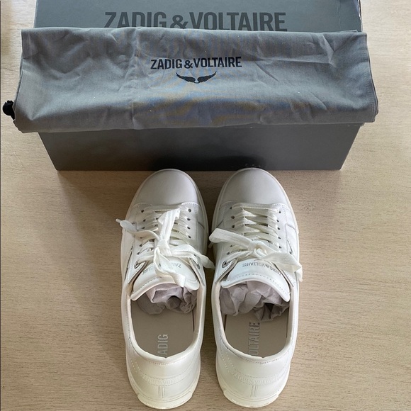 Zadig & Voltaire White Sneakers Minimalist Design, size 38 - Picture 1 of 9